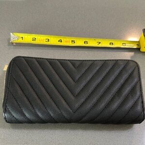 Elegant Black Quilted Clutch NWOT